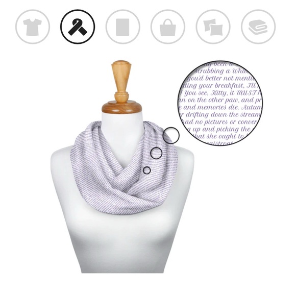 Alice In Wonderland Litographs Infinity Scarf - Picture 2 of 3